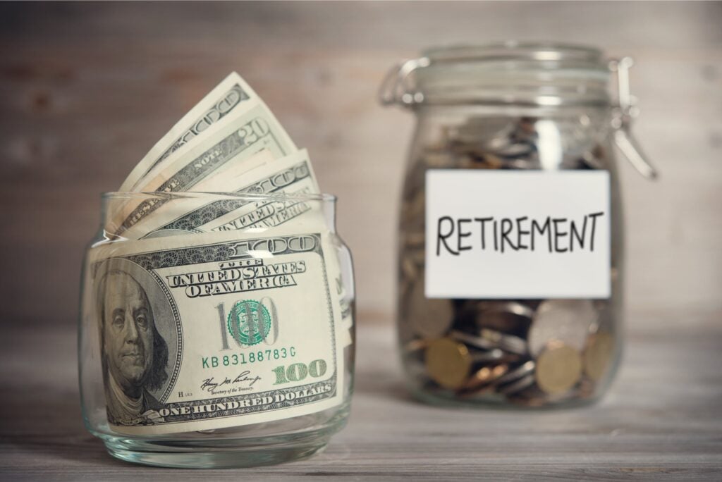 Retirement Jar Cash Savings Investment Funds