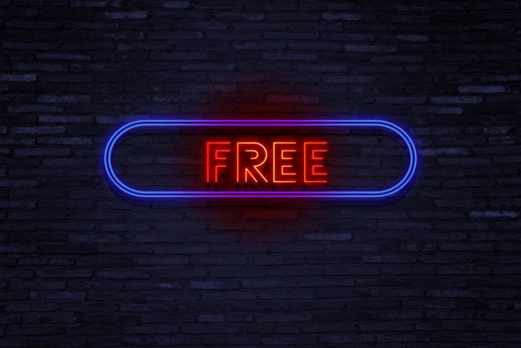 Free Neon Sign Brick Wall
