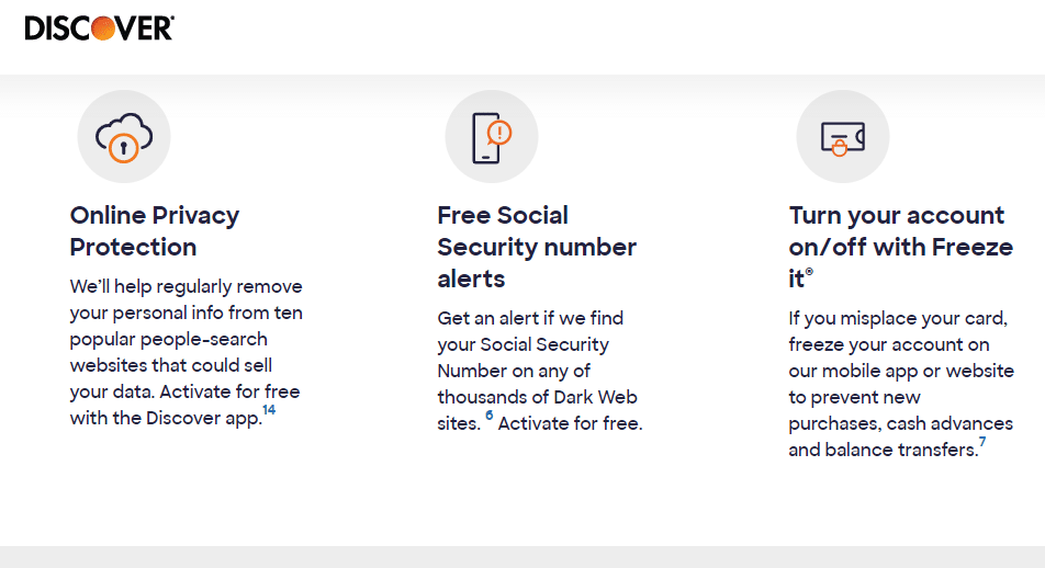 Discover It Cash Back Security Benefits